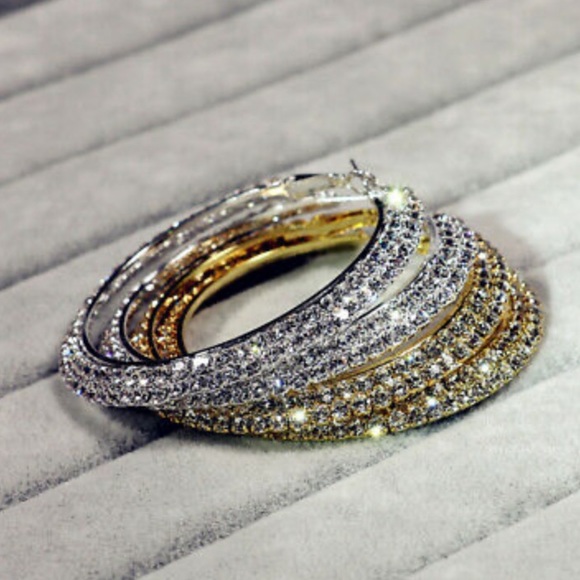 COPY - New 925 Sterling silver hoop earrings - Picture 2 of 4